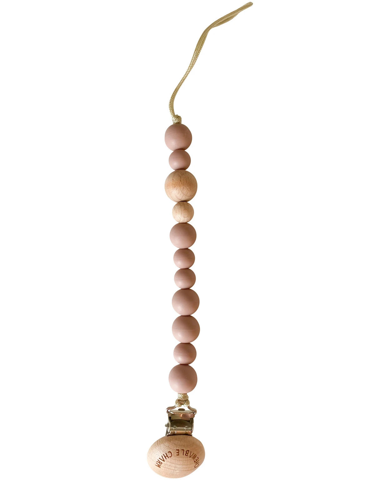Classic Pacifier Clip | Wood + Rose