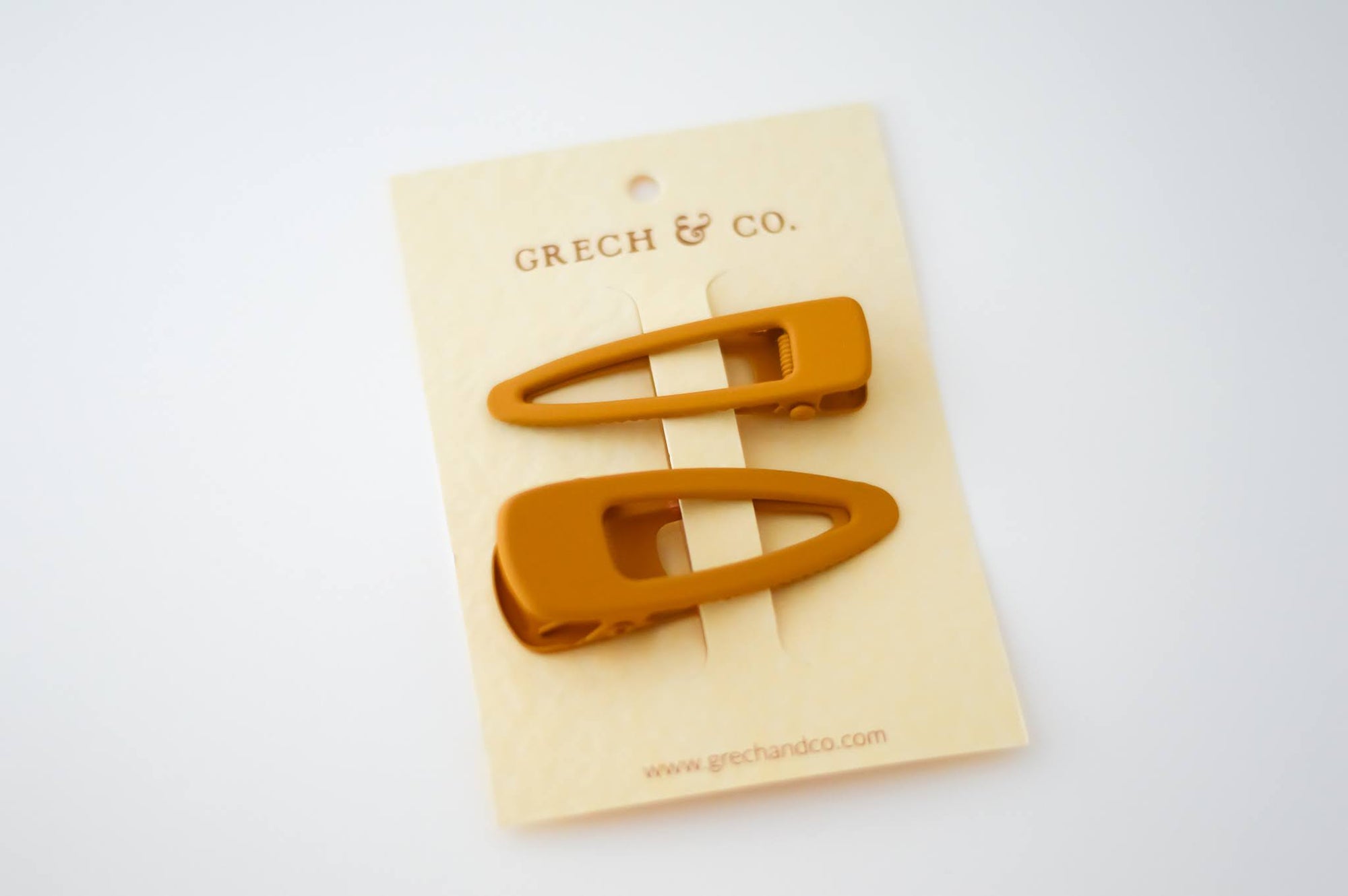 Matte Hair Clips Golden