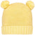 Yellow Beanie with pom poms