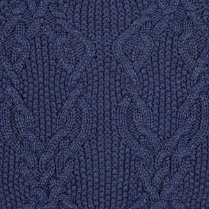 Close up knit midnight blue