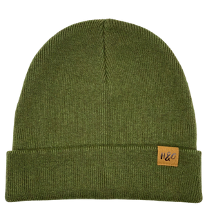 Merino Wool Beanie Olive Green
