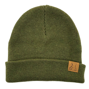 Merino Wool Beanie Olive Green